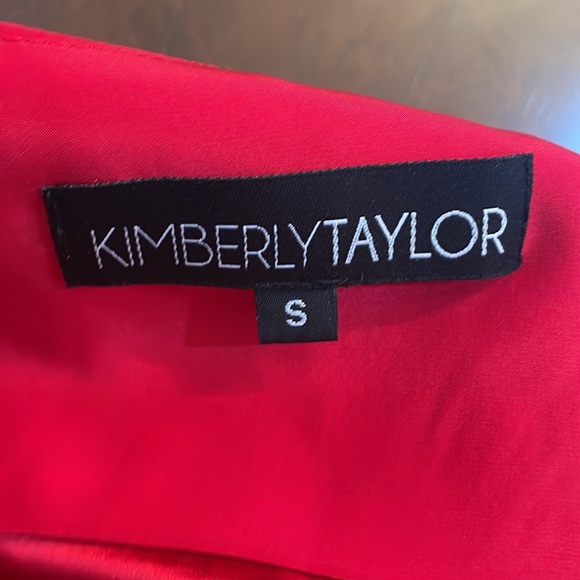 Size small, Kimberly Taylor, custom made silk red mini dress - Picture 3 of 3